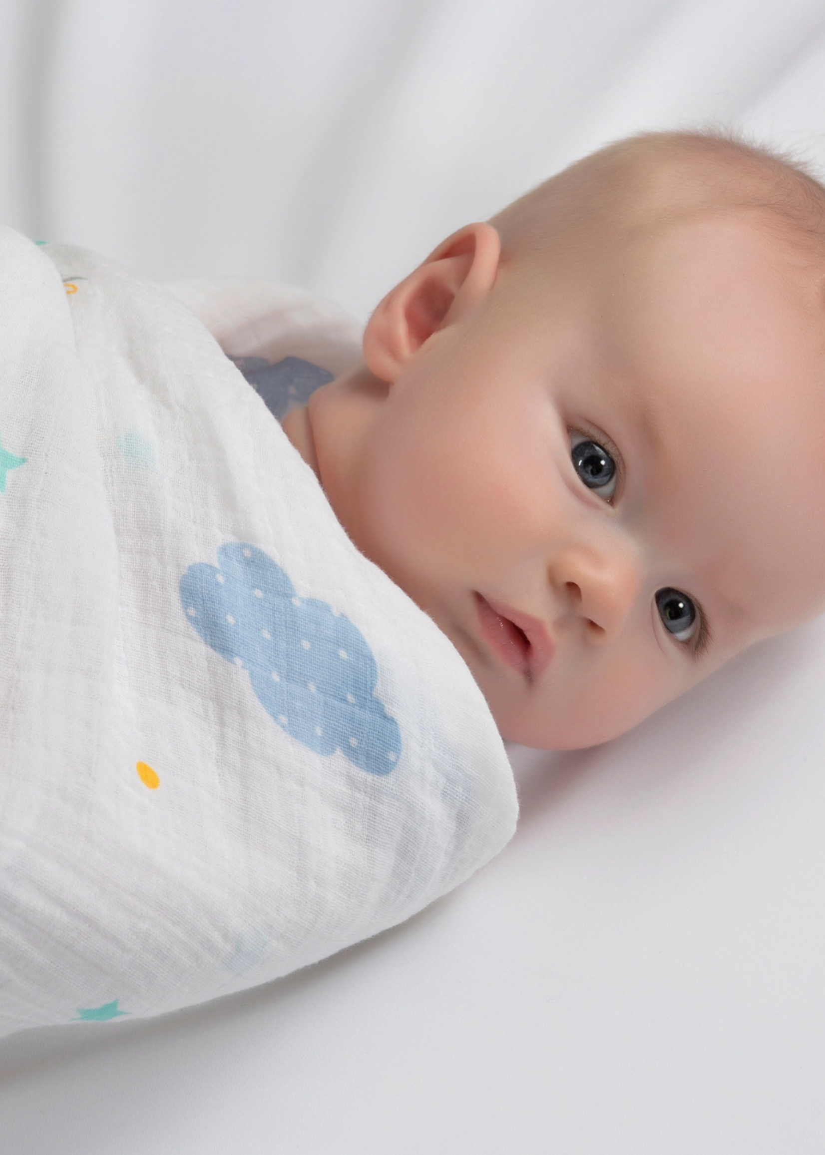 Lulujo Muslin Swaddle Blanket – Dreamland (47" X 47")