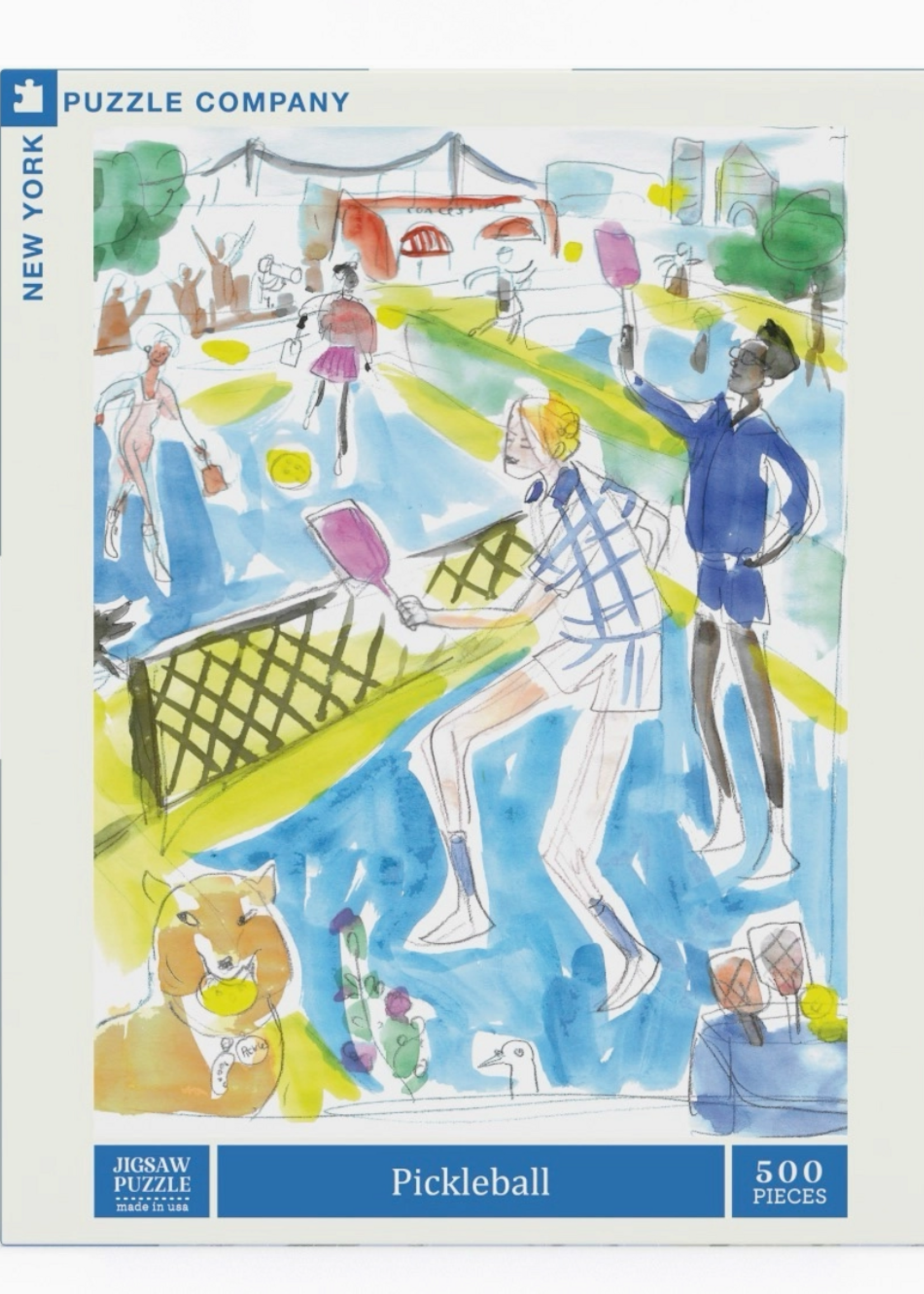 New York Puzzle Company Pickleball 500 Piece Jigsaw Puzzle