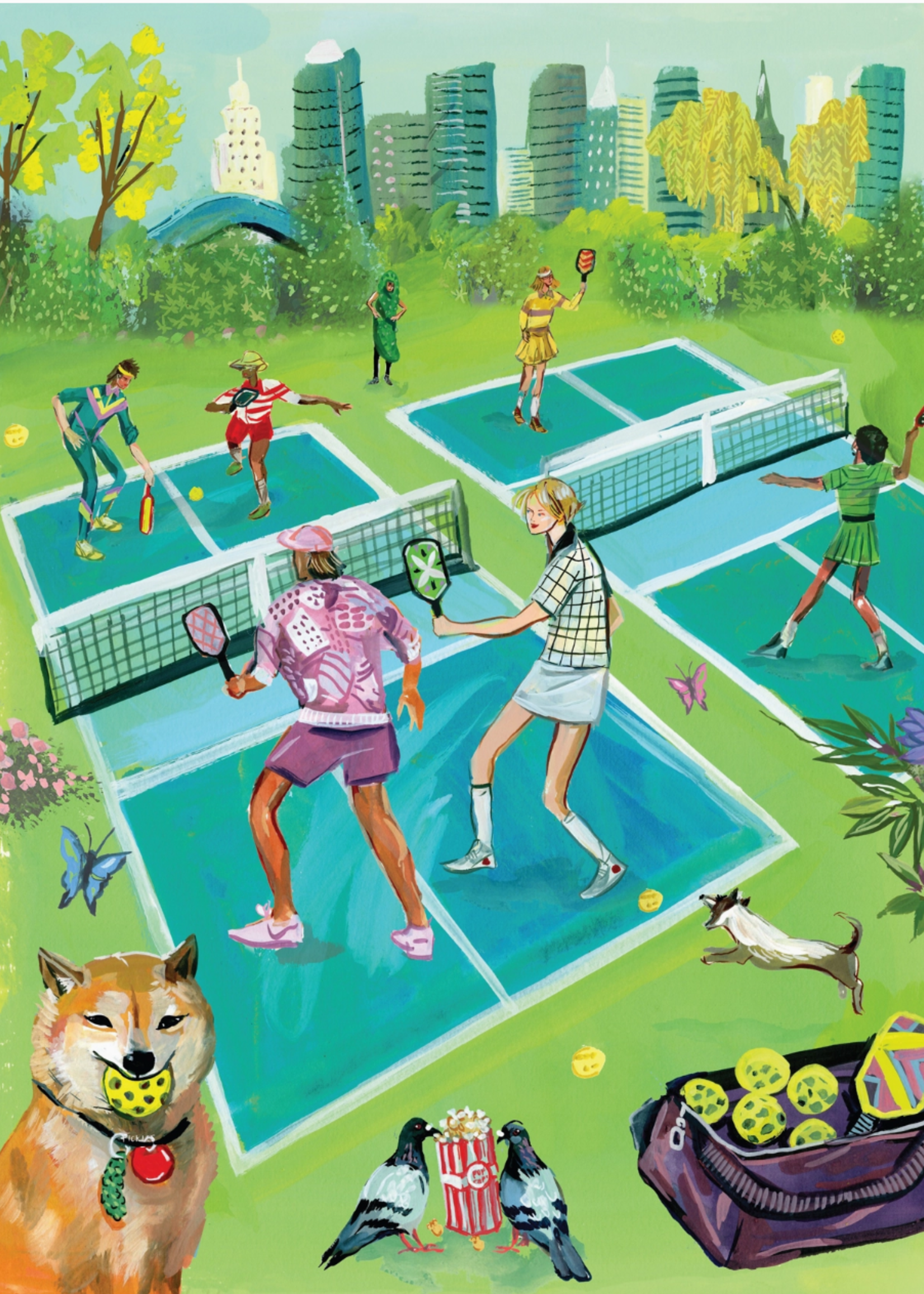 New York Puzzle Company Pickleball 500 Piece Jigsaw Puzzle
