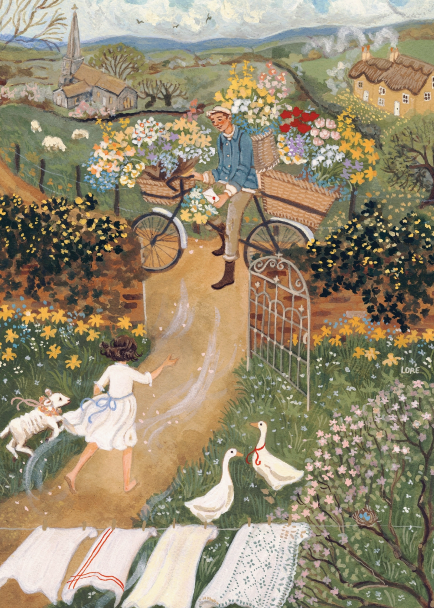 New York Puzzle Company Delivering Spring 1000 Piece Puzzle