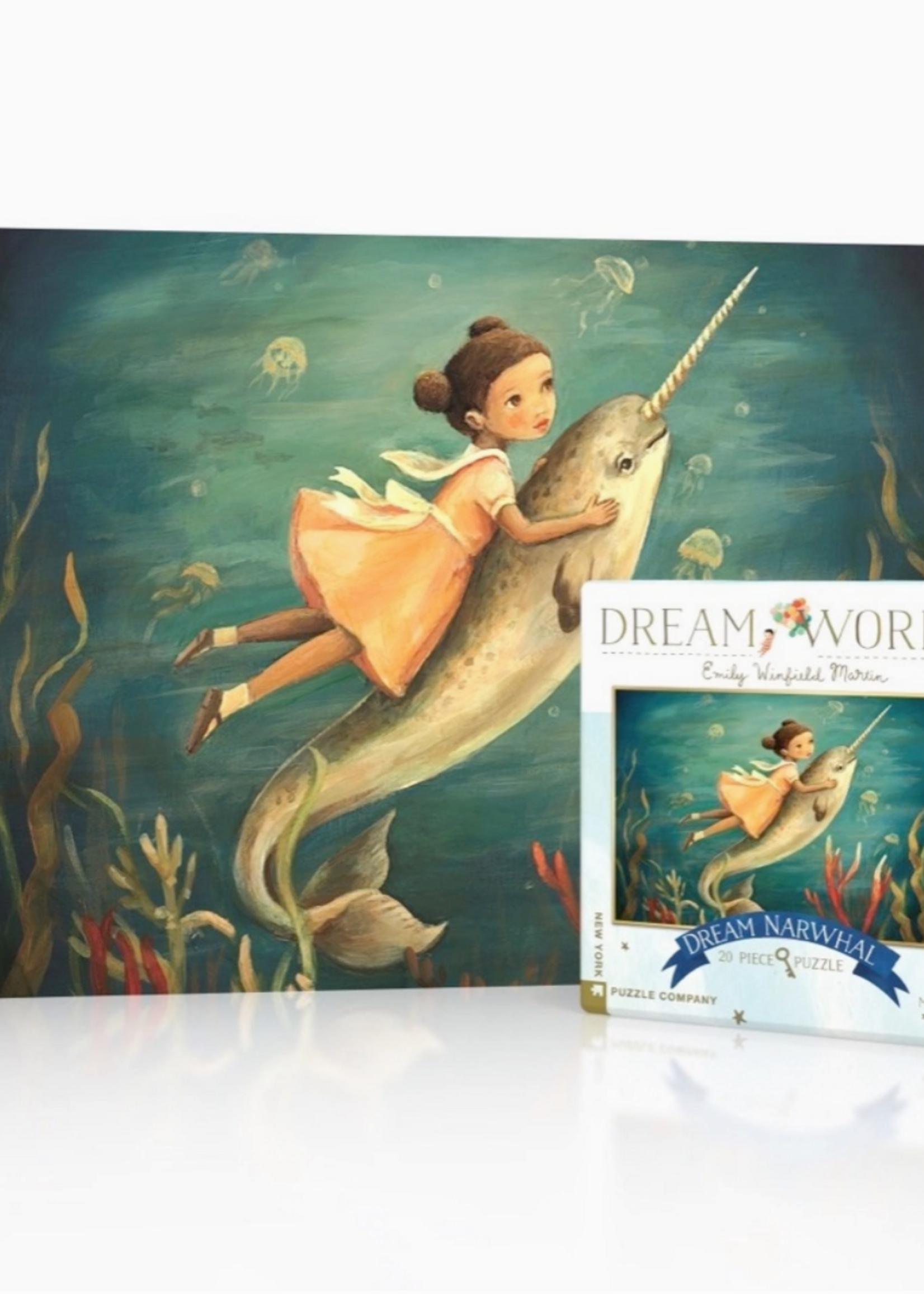 New York Puzzle Company Dream Narwhal Mini - 20 Piece Mini Puzzle