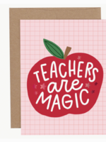 Pippi Post Teachers Are Magic Apple Greeting Card