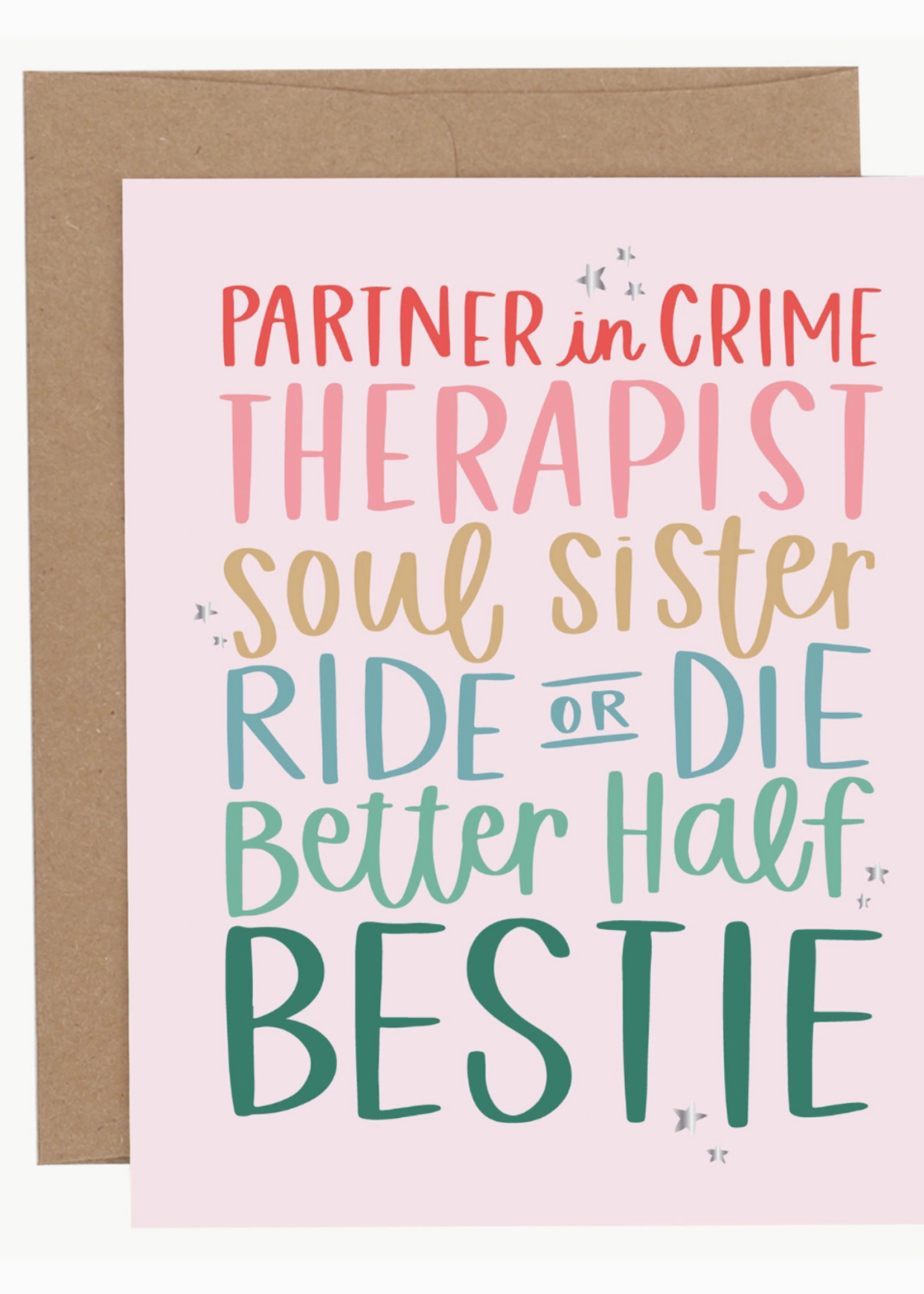 Pippi Post Bestie Friendship Greeting Card