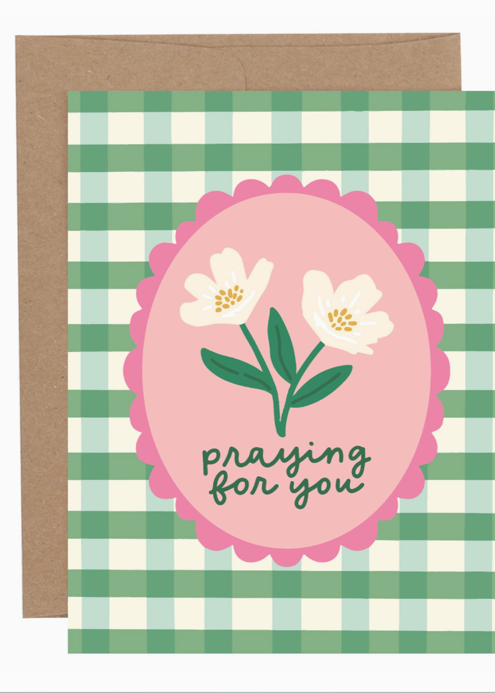 Pippi Post Praying for You Flower Sympathy Card