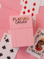 Pippi Post Pink Library Card Deck of Playing Cards