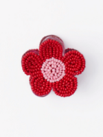 Ink + Alloy Molly Flower Beaded Hair Claw Clip Red + Pink Wholesale