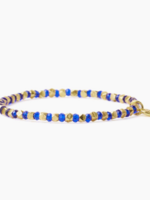 Ink + Alloy Louise Crystal Stretch Bracelet Lapis + Gold Wholesale