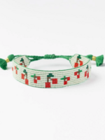 Ink + Alloy Gabby "Cherries" Adjustable Beaded Bracelet Green