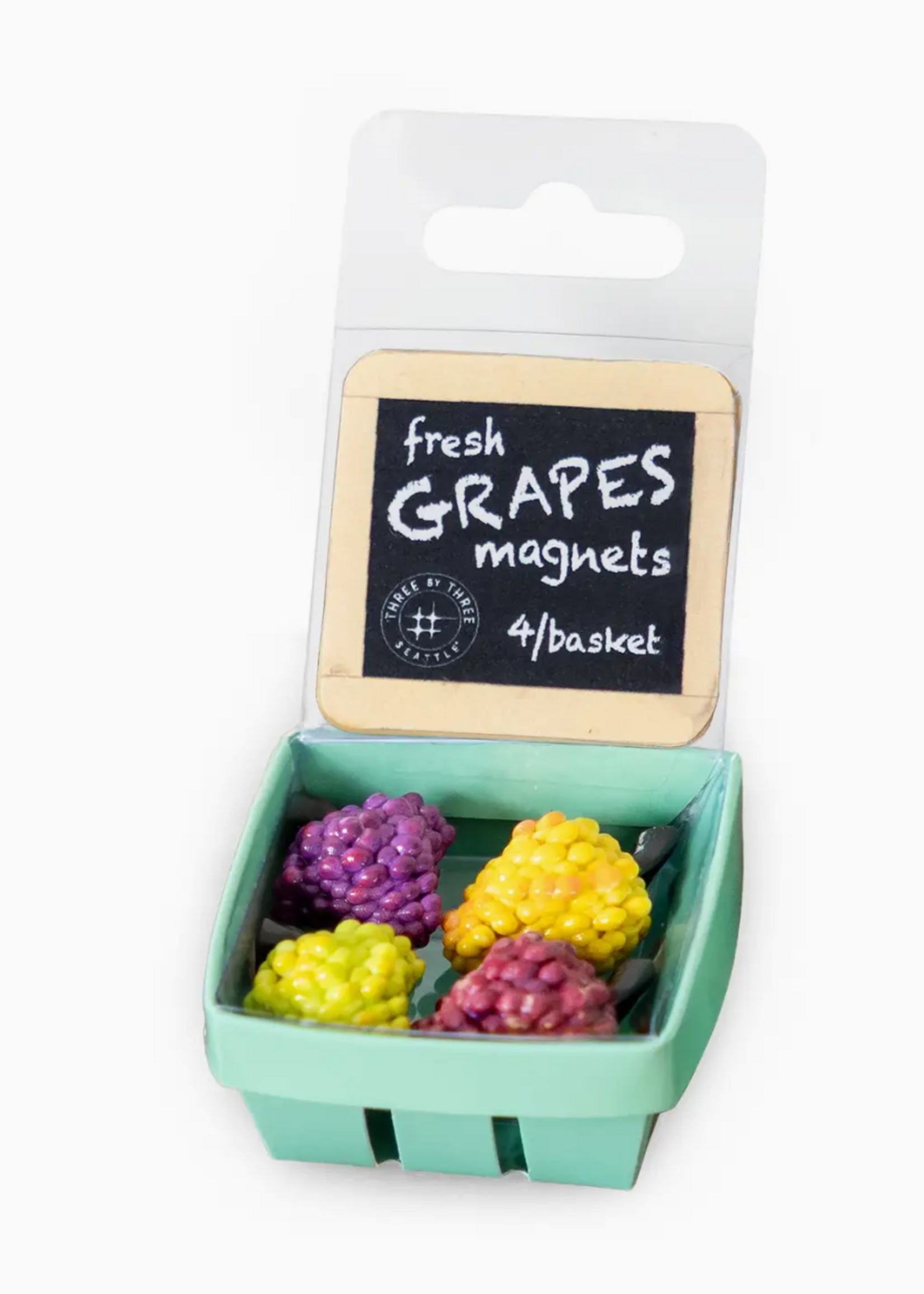 Three by Three Seattle Grape Magnets Iconic Packaging