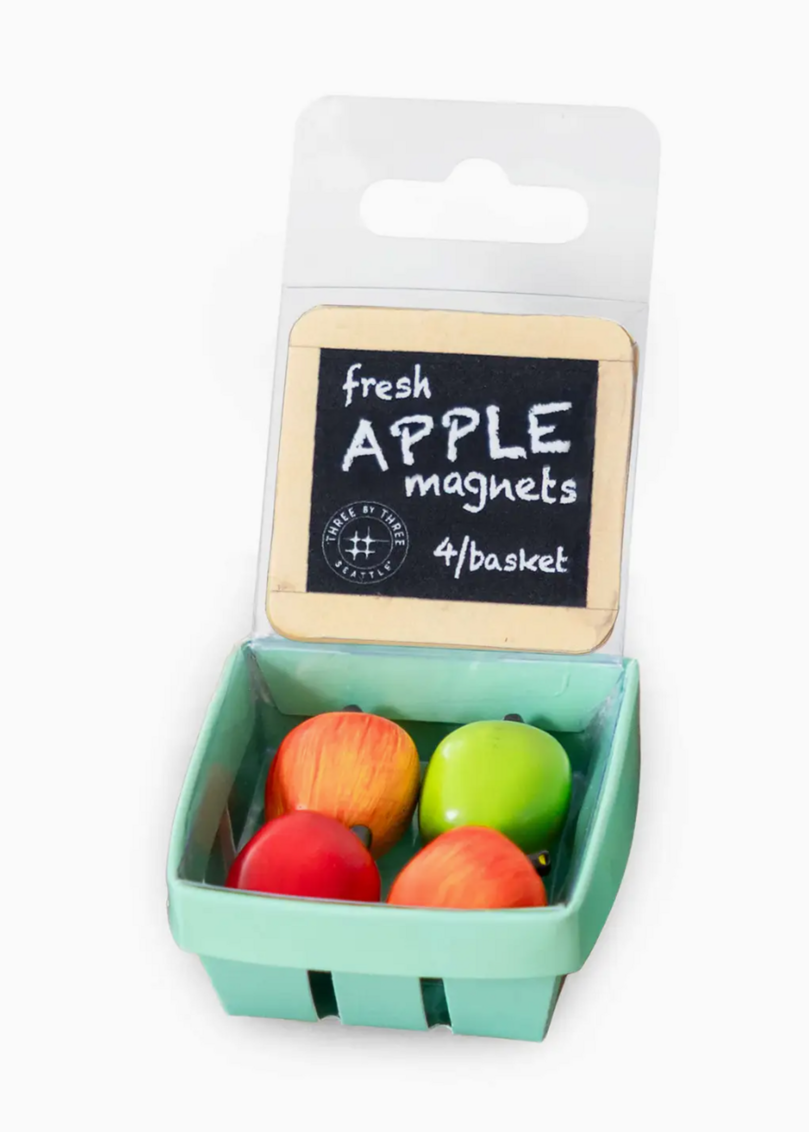 Three by Three Seattle Apple Magnets Iconic Packaging