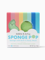 Dabble and Dollop Sponge Pop Sponge with Built-in Body Wash - Honeydew