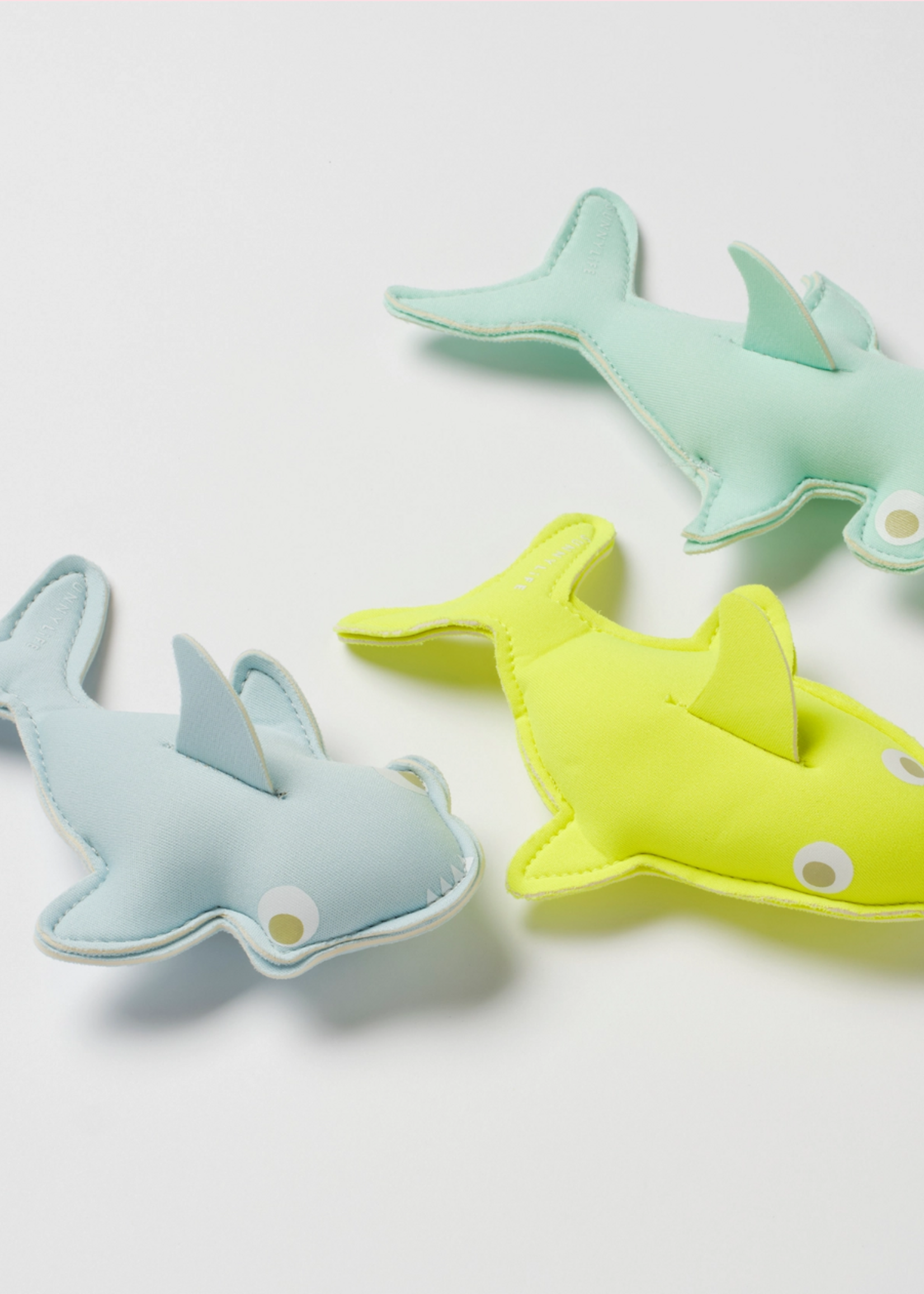 Sunny Life Salty the Shark Dive Buddies Aqua Neon Yellow Set of 3