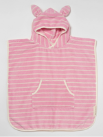 Sunny Life Kids Character Hooded Towel Cotton Candy Pink Stripe