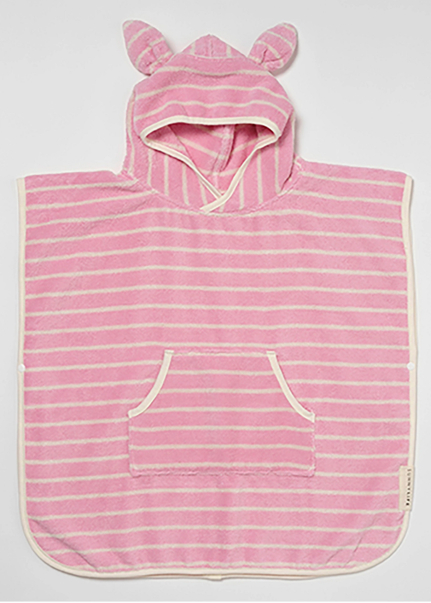 Sunny Life Kids Character Hooded Towel Cotton Candy Pink Stripe