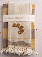 Olive & Loom Croissant - Hand Stitched Kitchen Towel