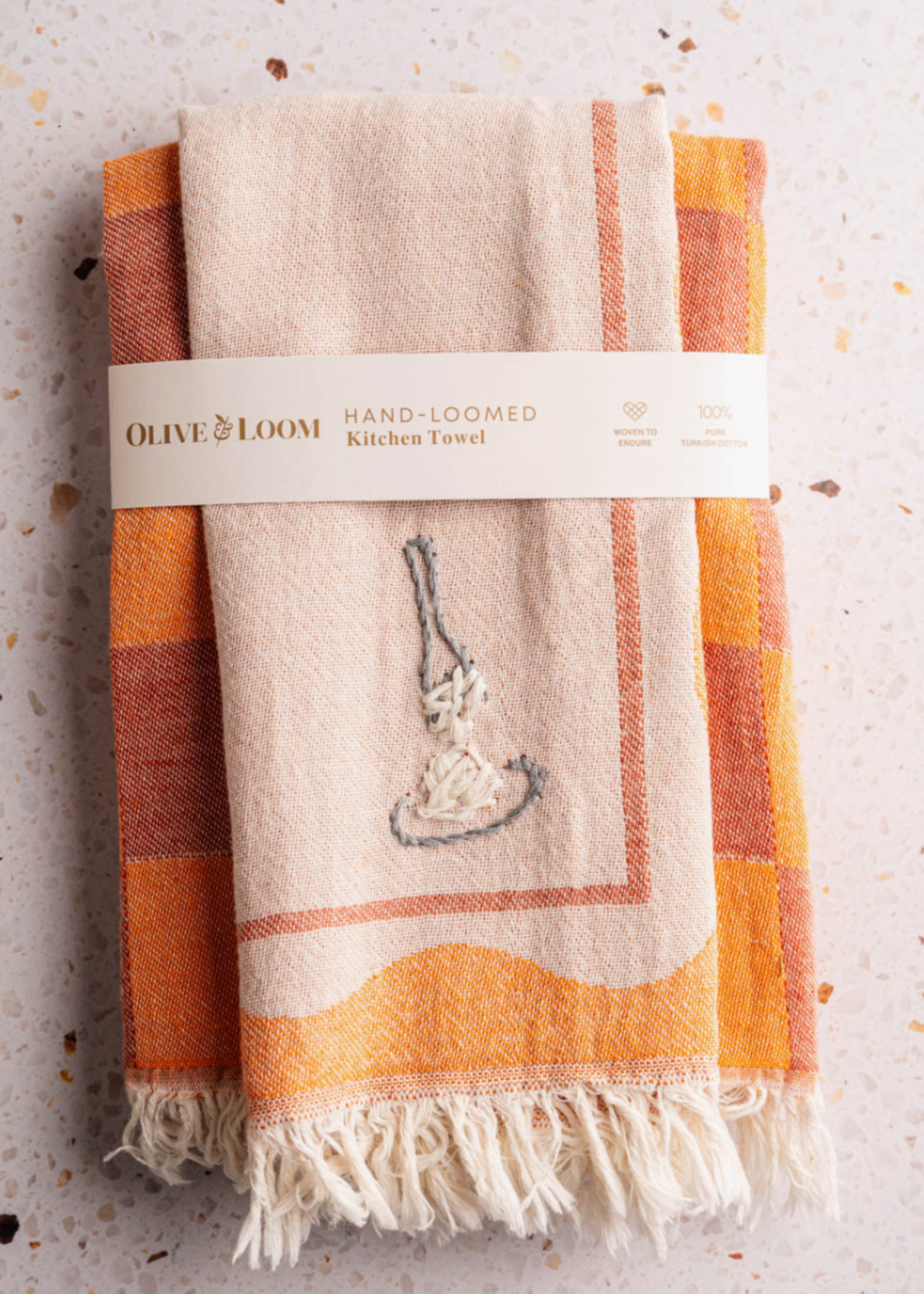 Olive & Loom Pasta - Hand Stitched Kitchen Towel