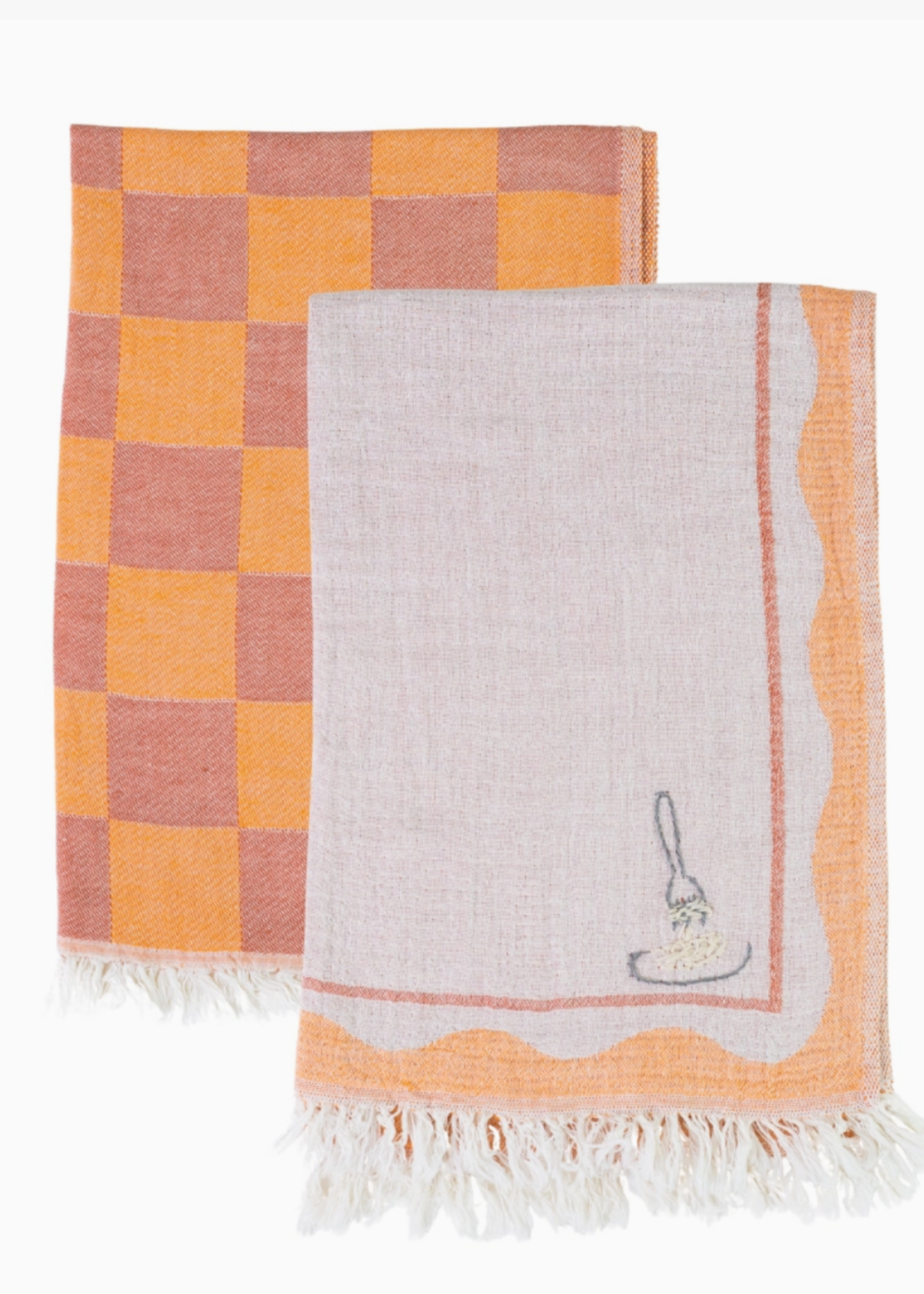 Olive & Loom Pasta - Hand Stitched Kitchen Towel