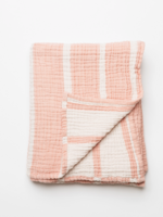 Olive & Loom Stripe Baby Blanket -Apricot