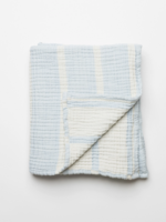 Olive & Loom Stripe Baby Blanket -Baby Blue