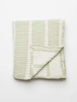 Olive & Loom Stripe Baby Blanket -Seafoam