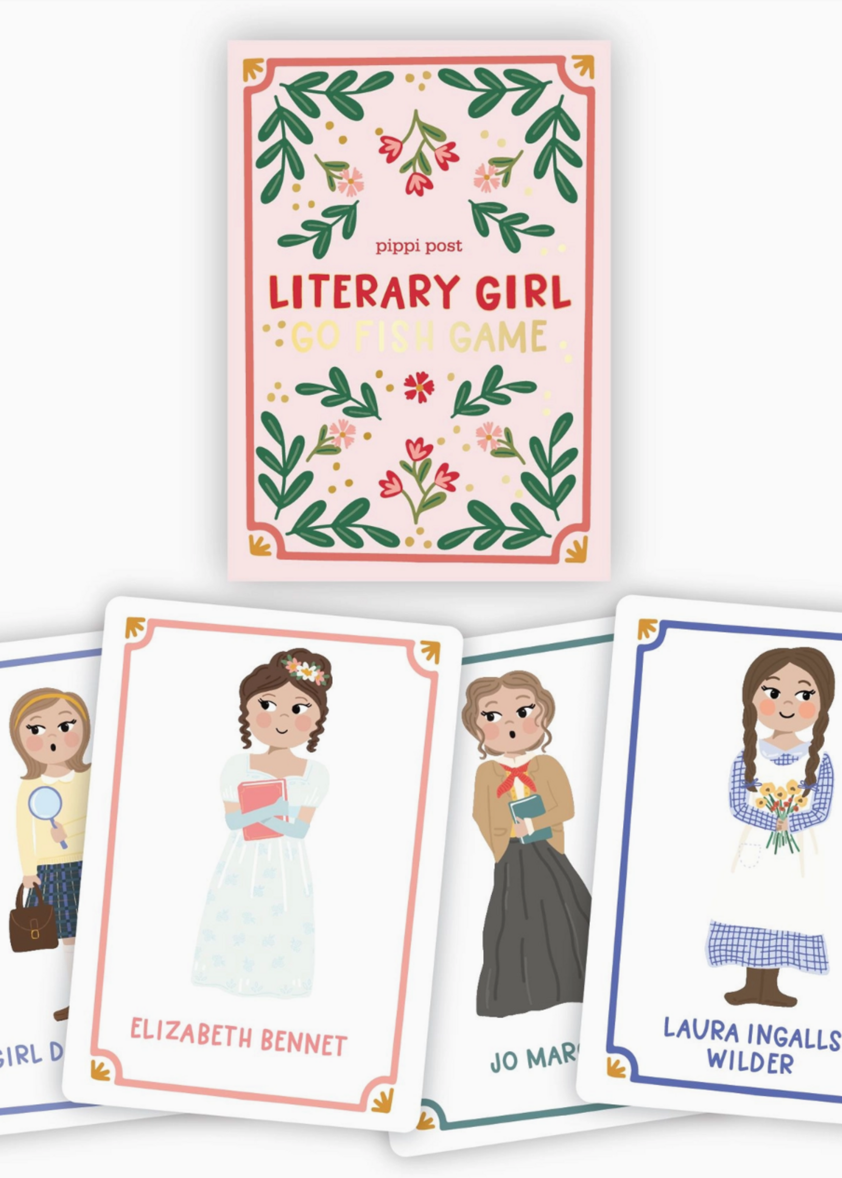 Pippi Post Literary Girls Go Fish Card Game