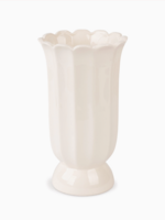 Blossom Bucket & Crossroads Cottage Bloom Tall, White Scalloped Vase