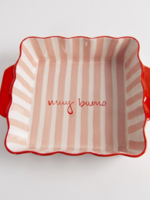 Co. House Designs Kinsey Scallop Baker  RED