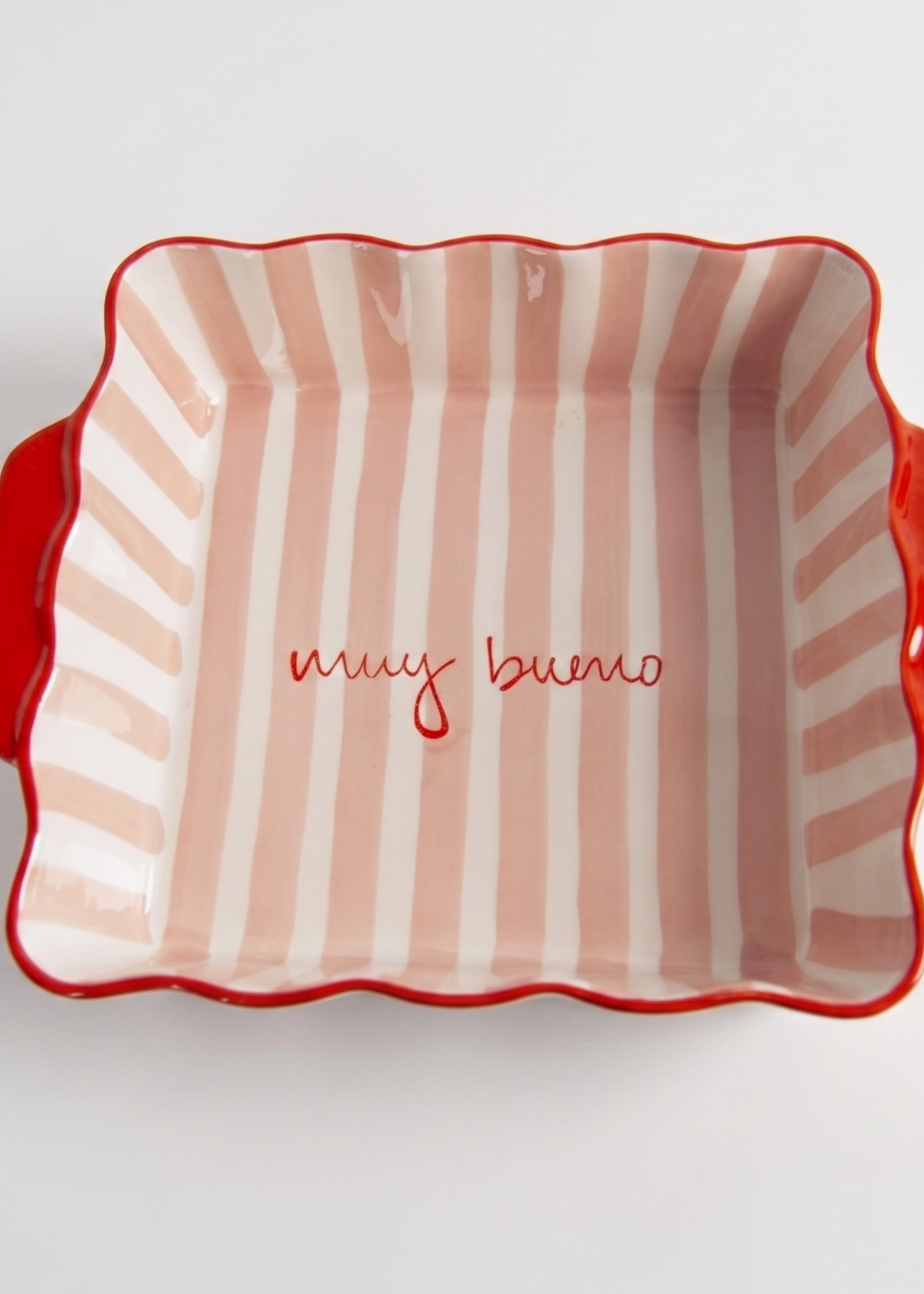 Co. House Designs Kinsey Scallop Baker  RED