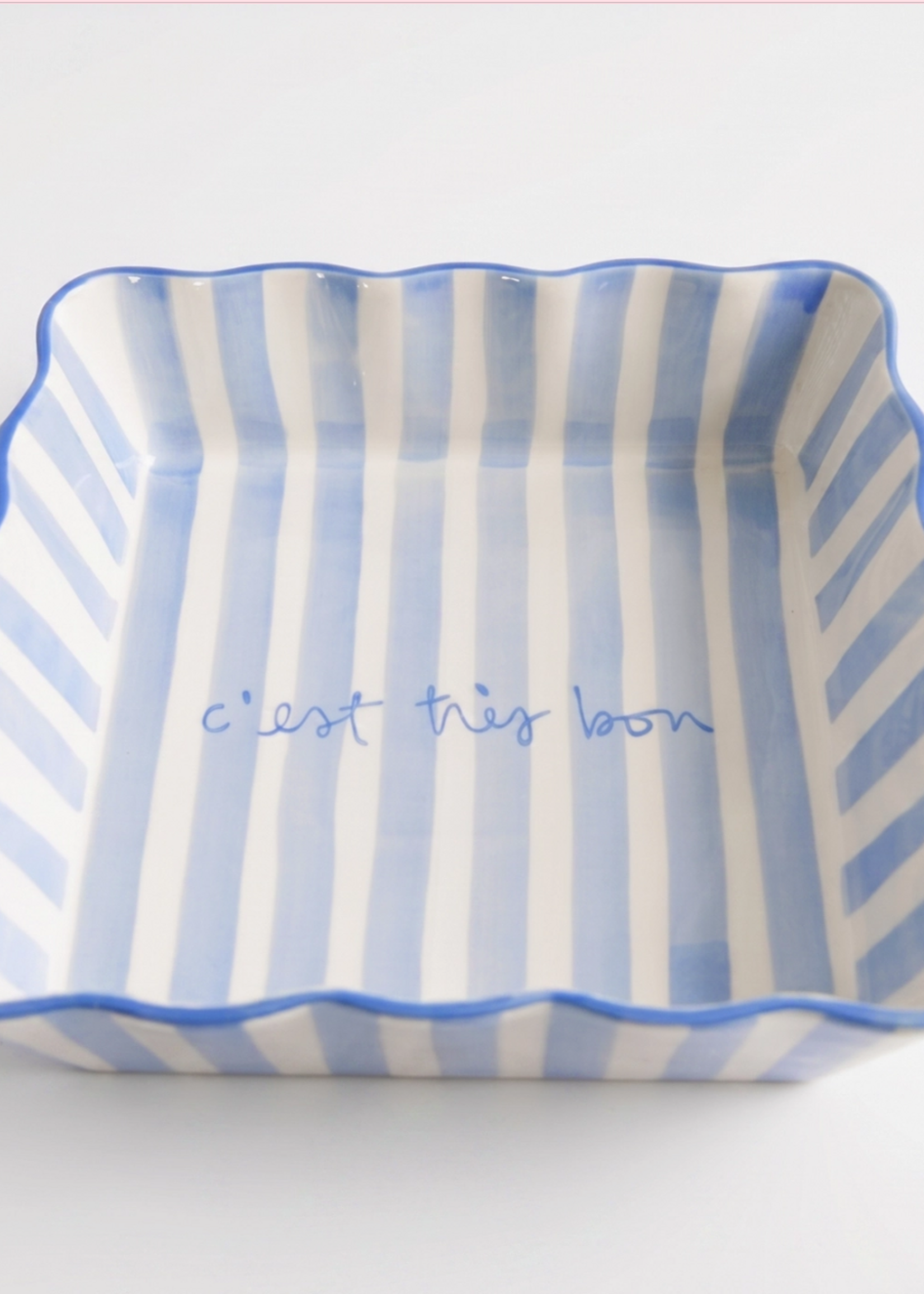 Co. House Designs Kinsey Scallop Baker -BLUE