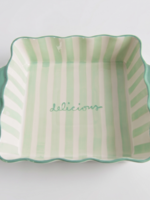 Co. House Designs Kinsey Scallop Baker -Green