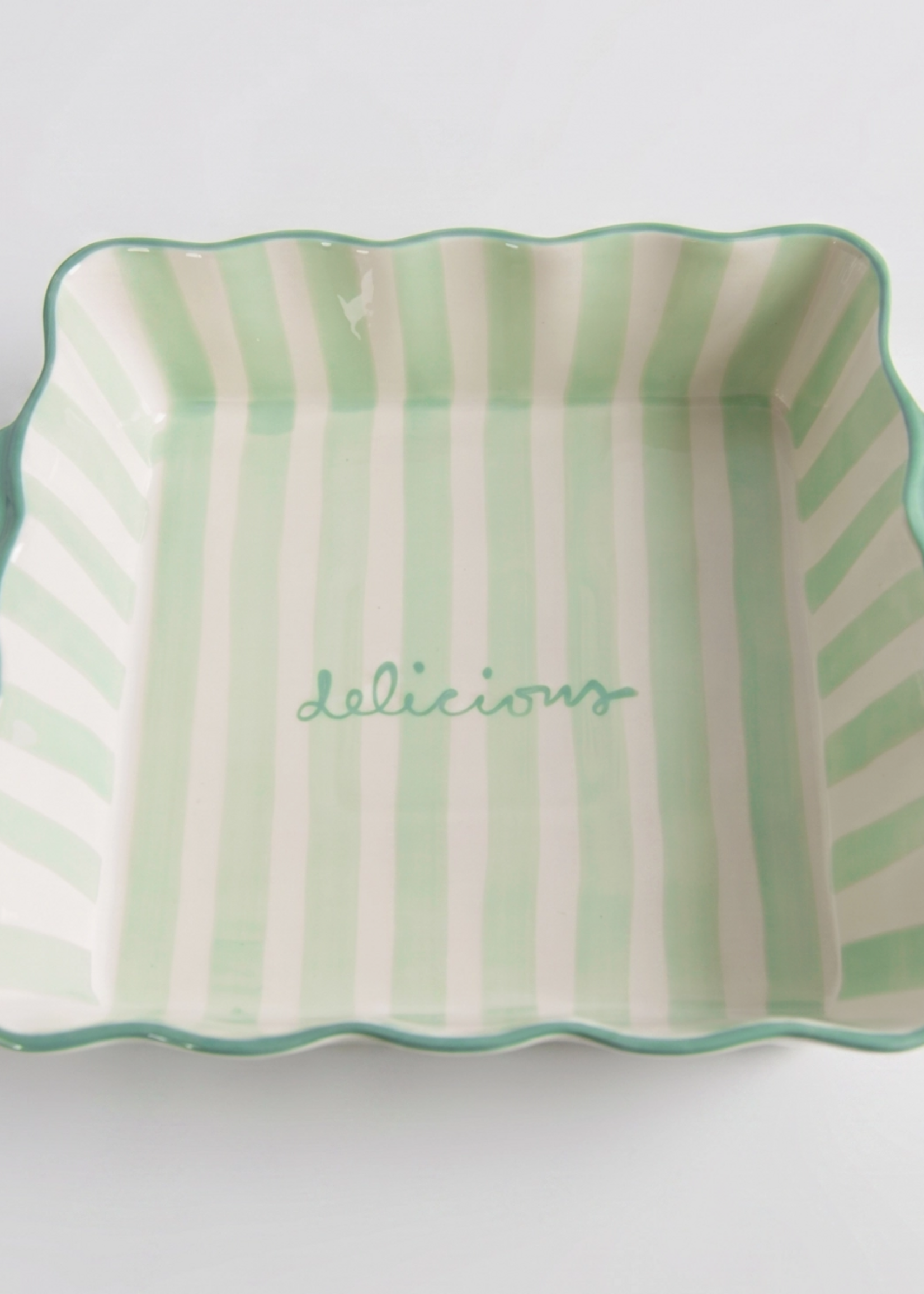 Co. House Designs Kinsey Scallop Baker -Green