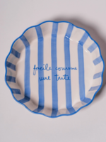 Co. House Designs Kinsey Scallop Pie Plate-Blue