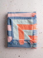 Olive & Loom Cabana Stripe Beach Towel-Pink/Blue