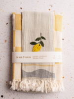 Olive & Loom Lemon - Hand Stitched Kitchen Towel