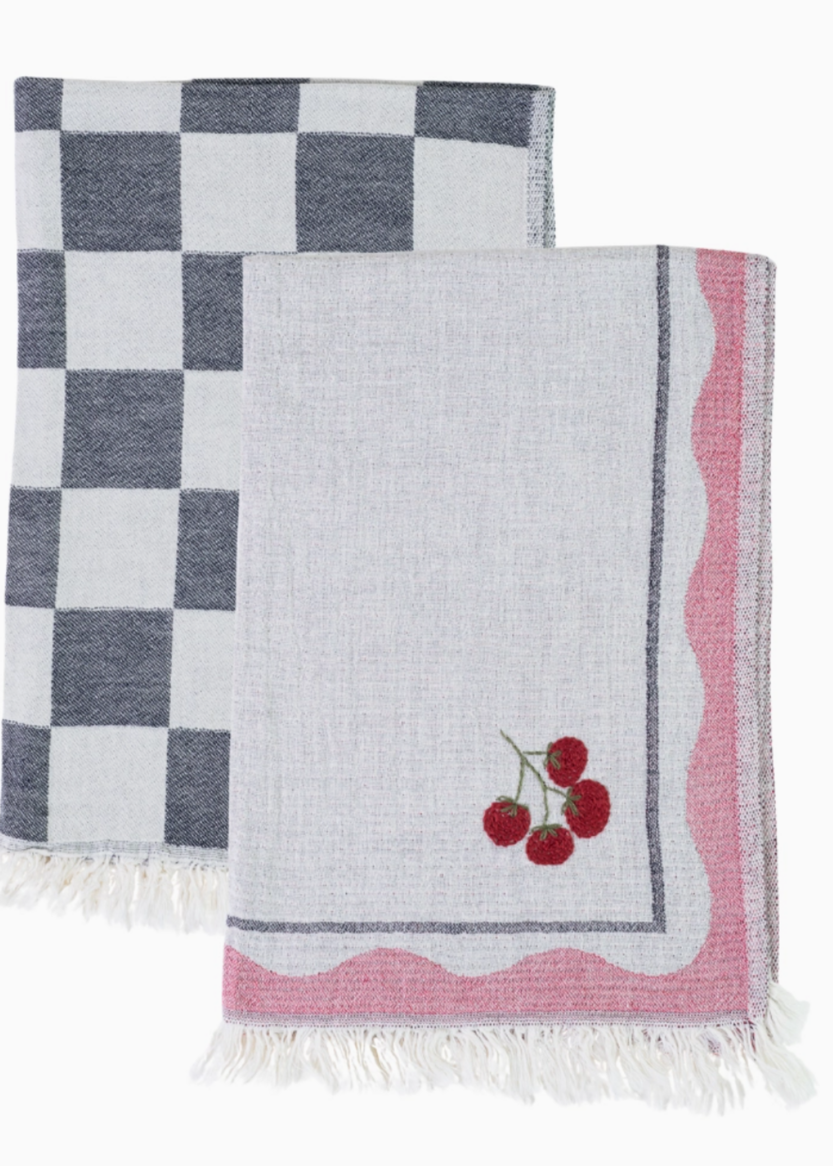 Olive & Loom Tomato - Hand Stitched Kitchen Towel