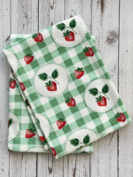 Mahogany Strawberry Gingham Printed Kitchen Towel S/2