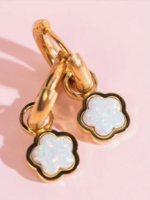 Pierced Flower Opals Charm