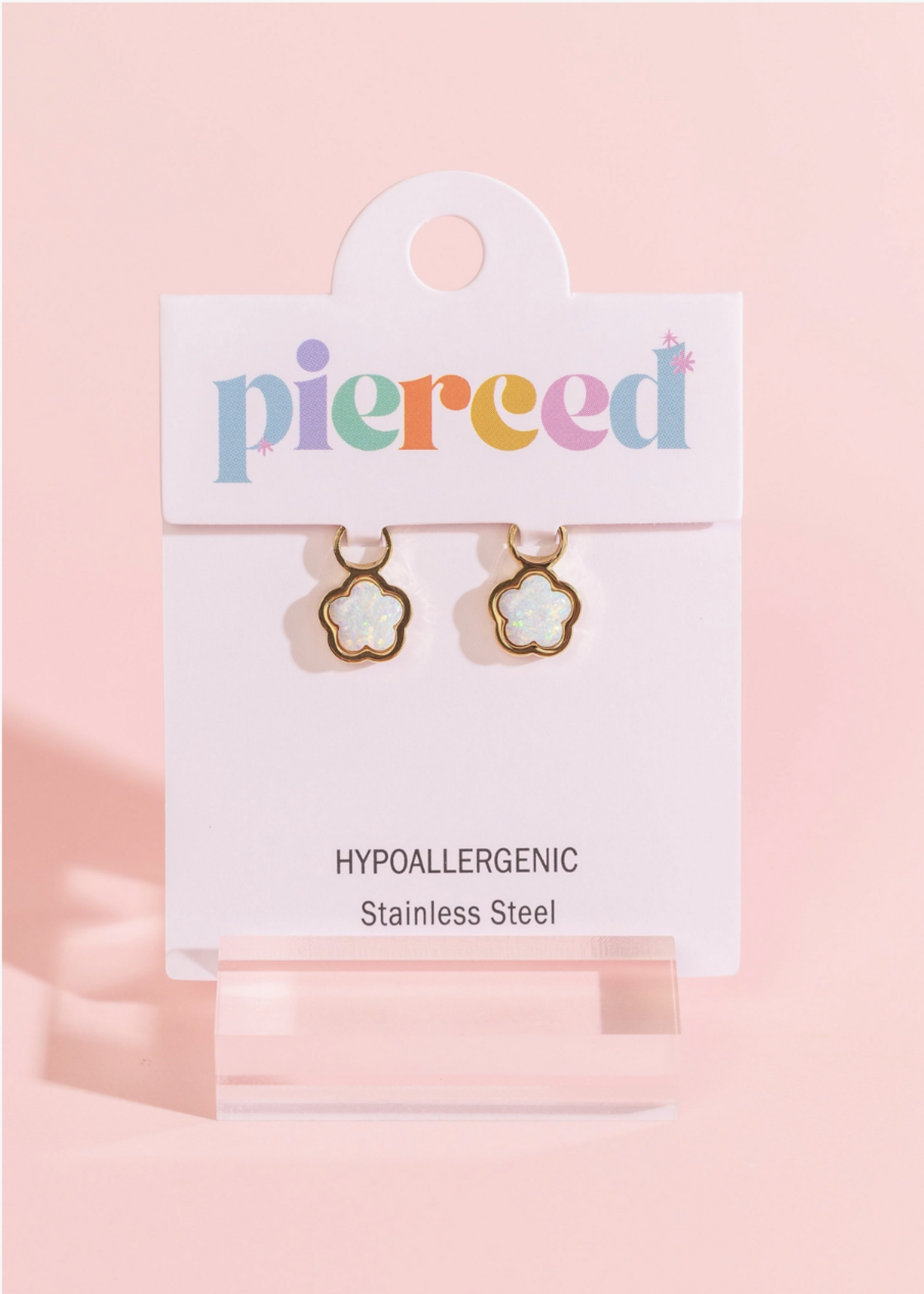 Pierced Flower Opals Charm