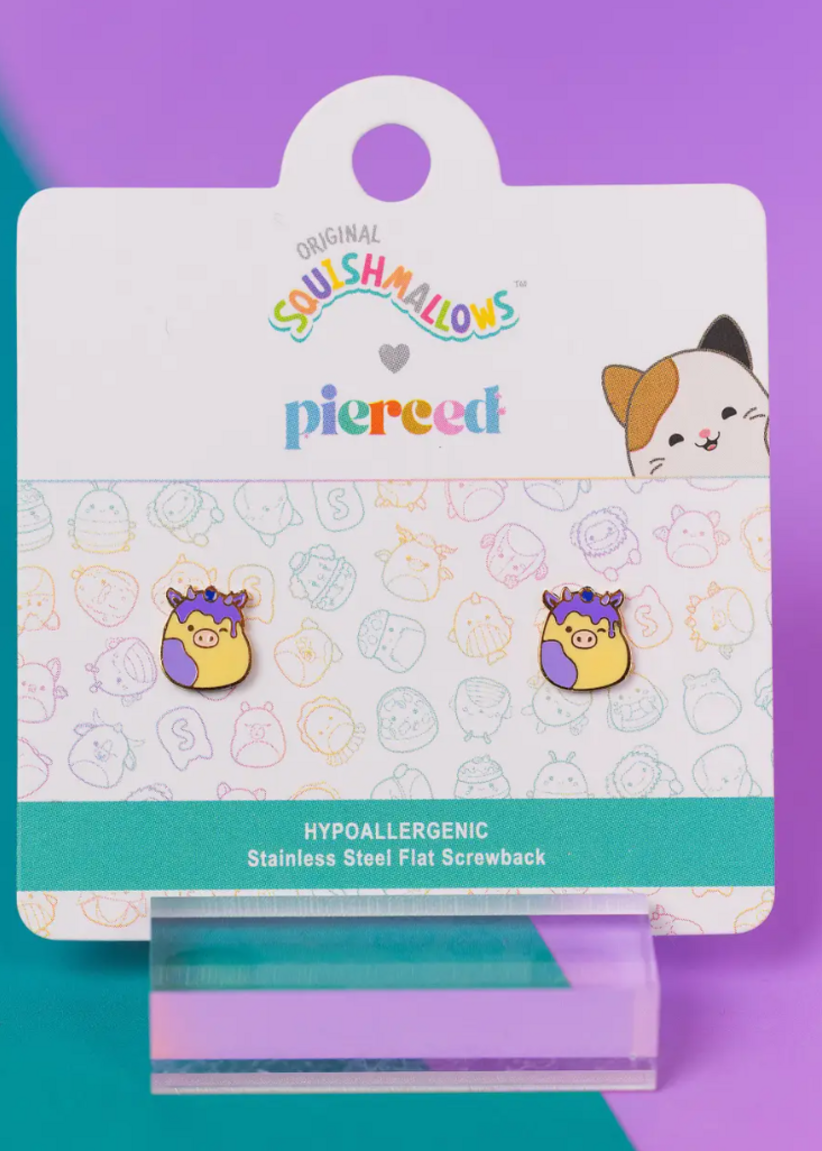 Pierced Squishmallows™ Benito Screwbacks