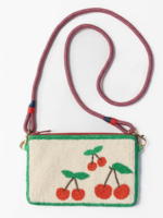 Ink + Alloy Leila Cherries Seed Bead Clutch with Strap
