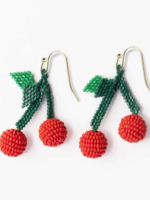 Ink + Alloy Lottie Cluster Dangle Luxe Earrings Cherry
