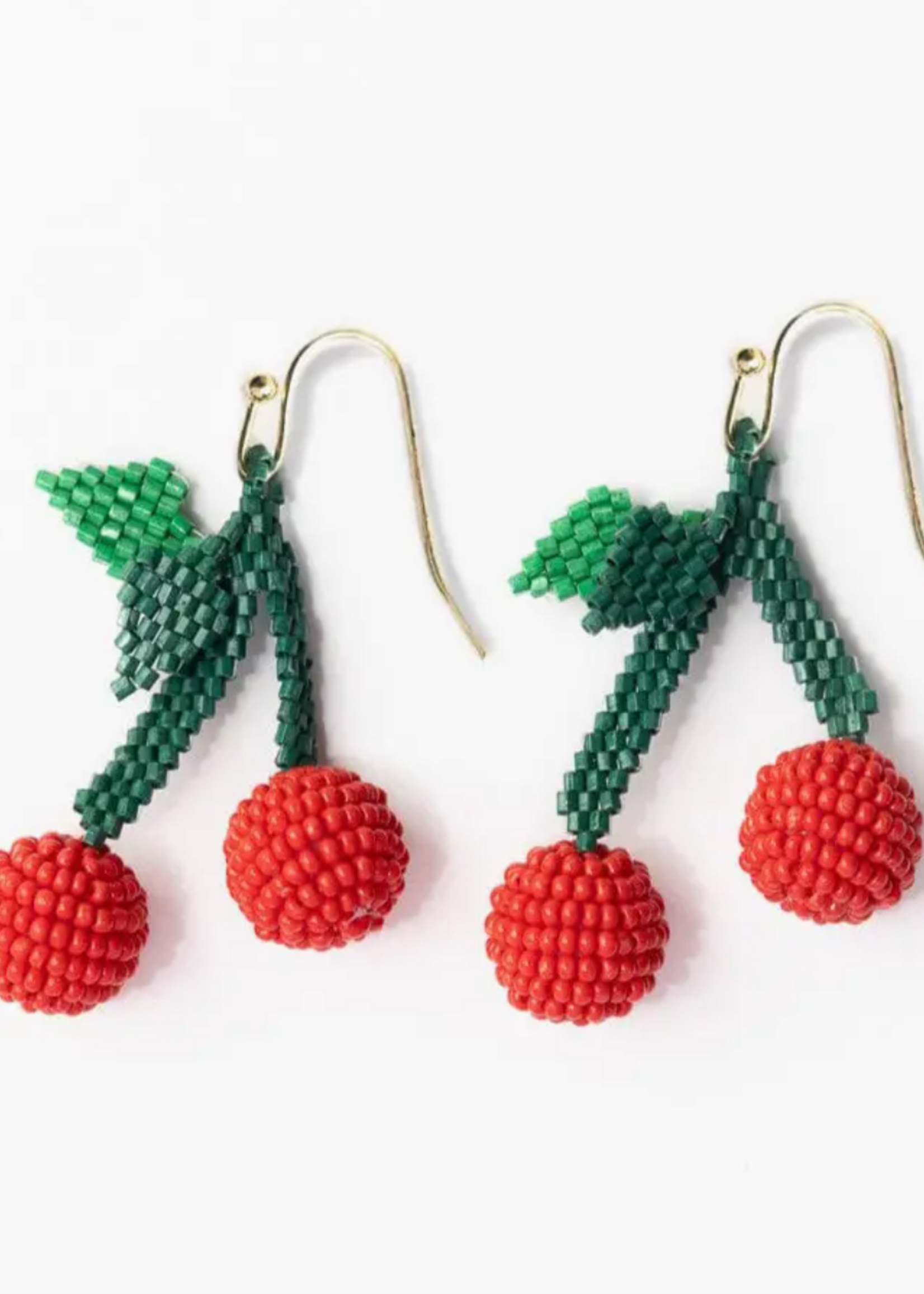 Ink + Alloy Lottie Cluster Dangle Luxe Earrings Cherry
