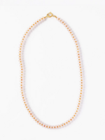 Ink + Alloy Vivianne Rose Quartz Disc with Carnelian Necklace 18"