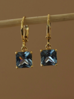 Katie Waltman Square Birthstone Huggies-March