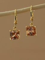 Katie Waltman Square Birthstone Huggies-November