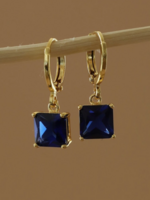 Katie Waltman Square Birthstone Huggies-September