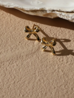 Katie Waltman Petite Bow Studs- Gold