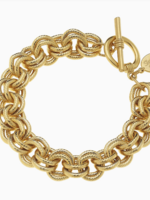 Susan Shaw Gold Double Link Chain Bracelet