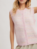 Wishlist Apparel Brushed Multicolor Striped Sweater Vest /
