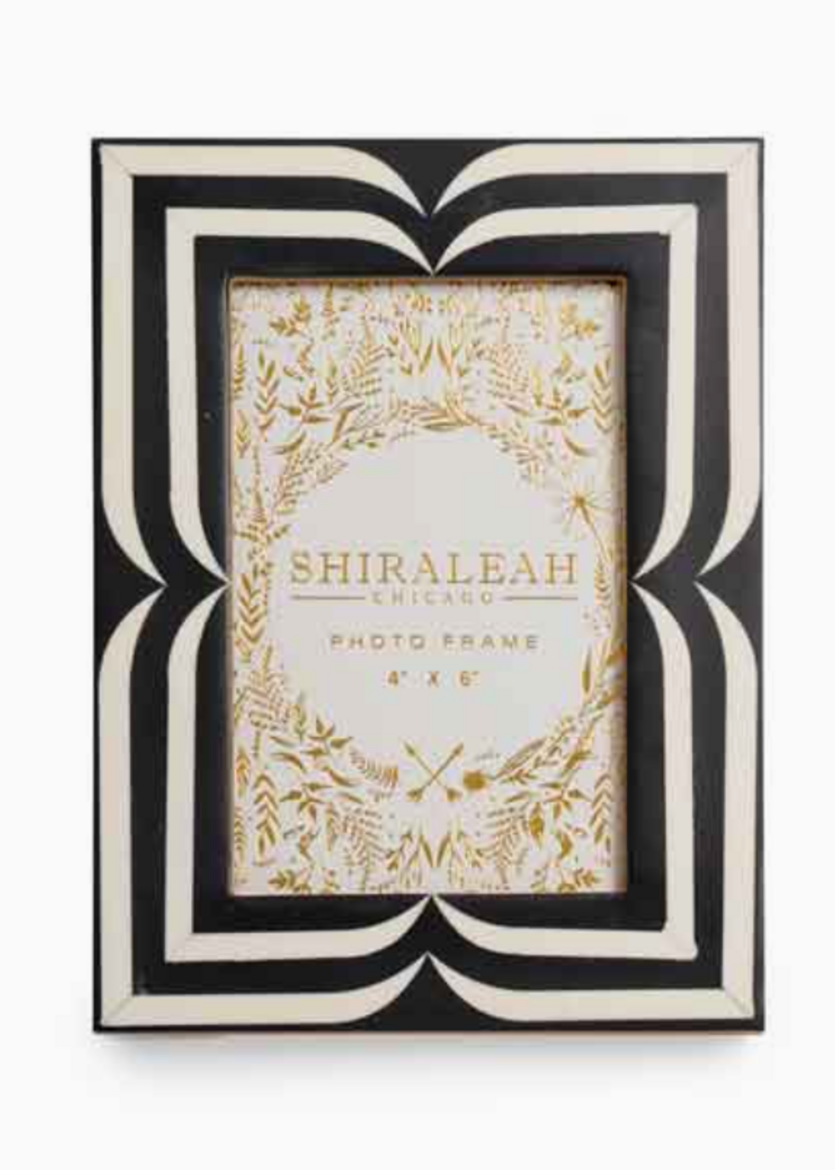 Shiraleah Roma 4" X 6" Graphic Picture Frame,Black
